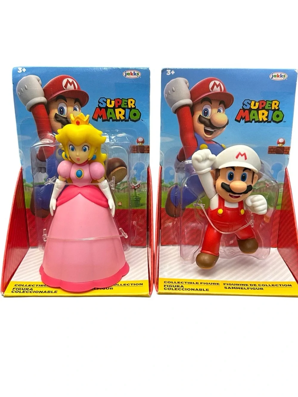 Super Mario Mini Action Figure Set Jakks Pacific Nintendo Princess Peach New